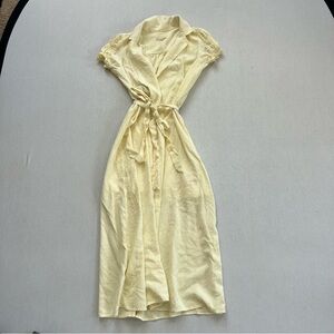 Urban Outfitters Cream Wrap Midi Dress Small